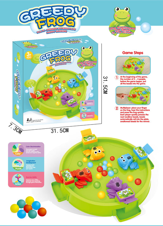 Hungry Frog Feeding Game for Kids – 2 or 4 Player Family Tabletop Challenge Toy