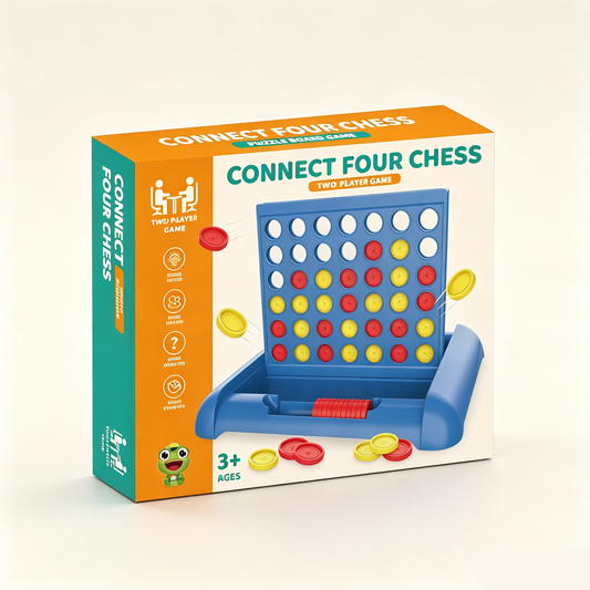 Connect Four Strategy Board Game for Kids – 2 Player 4-in-a-Row Logic Thinking Family Game
