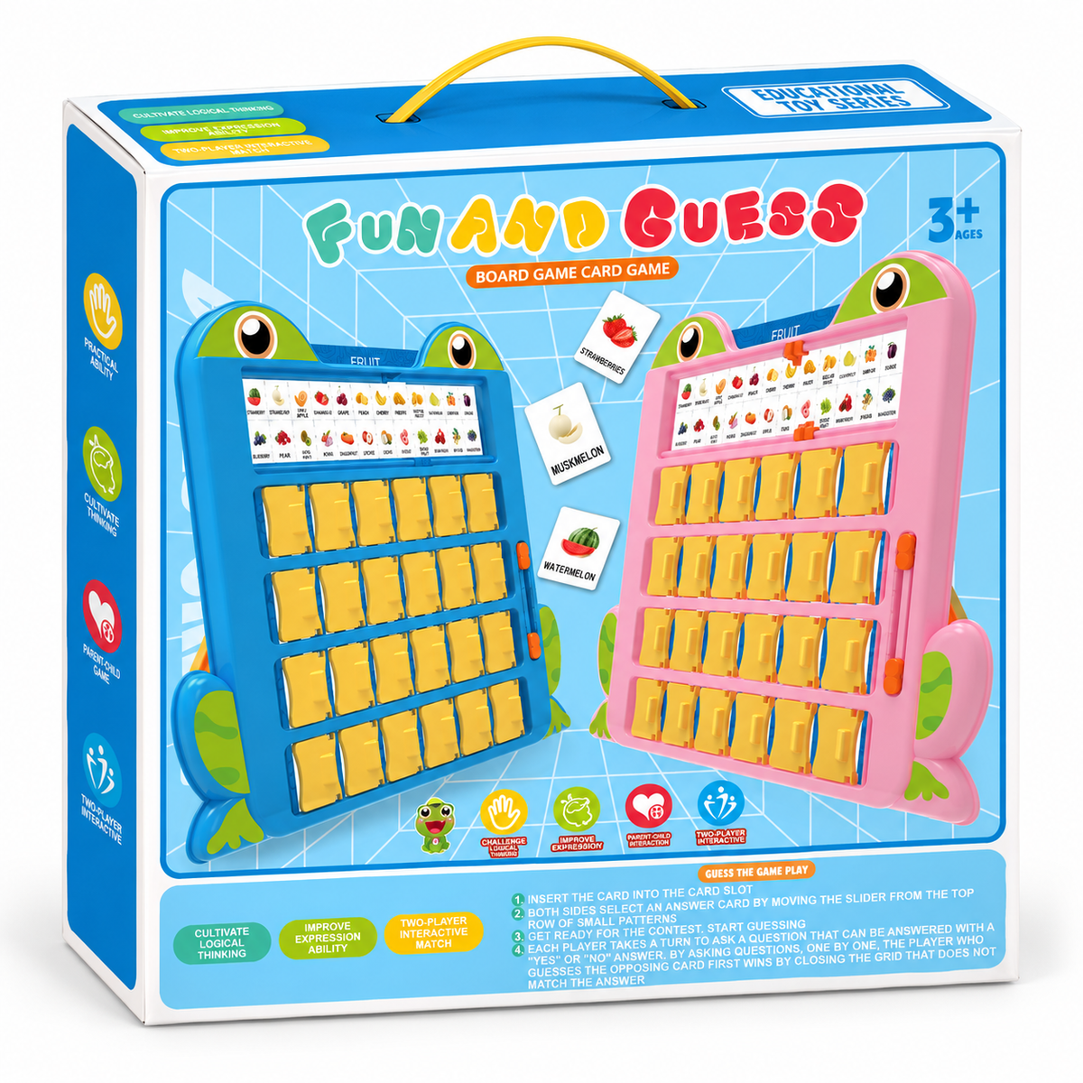 2-Player Guessing Board Game for Kids – Matching Card Logic Game for Parent-Child Interaction