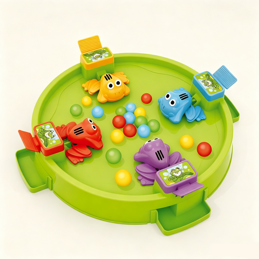Hungry Frog Feeding Game for Kids – 2 or 4 Player Family Tabletop Challenge Toy