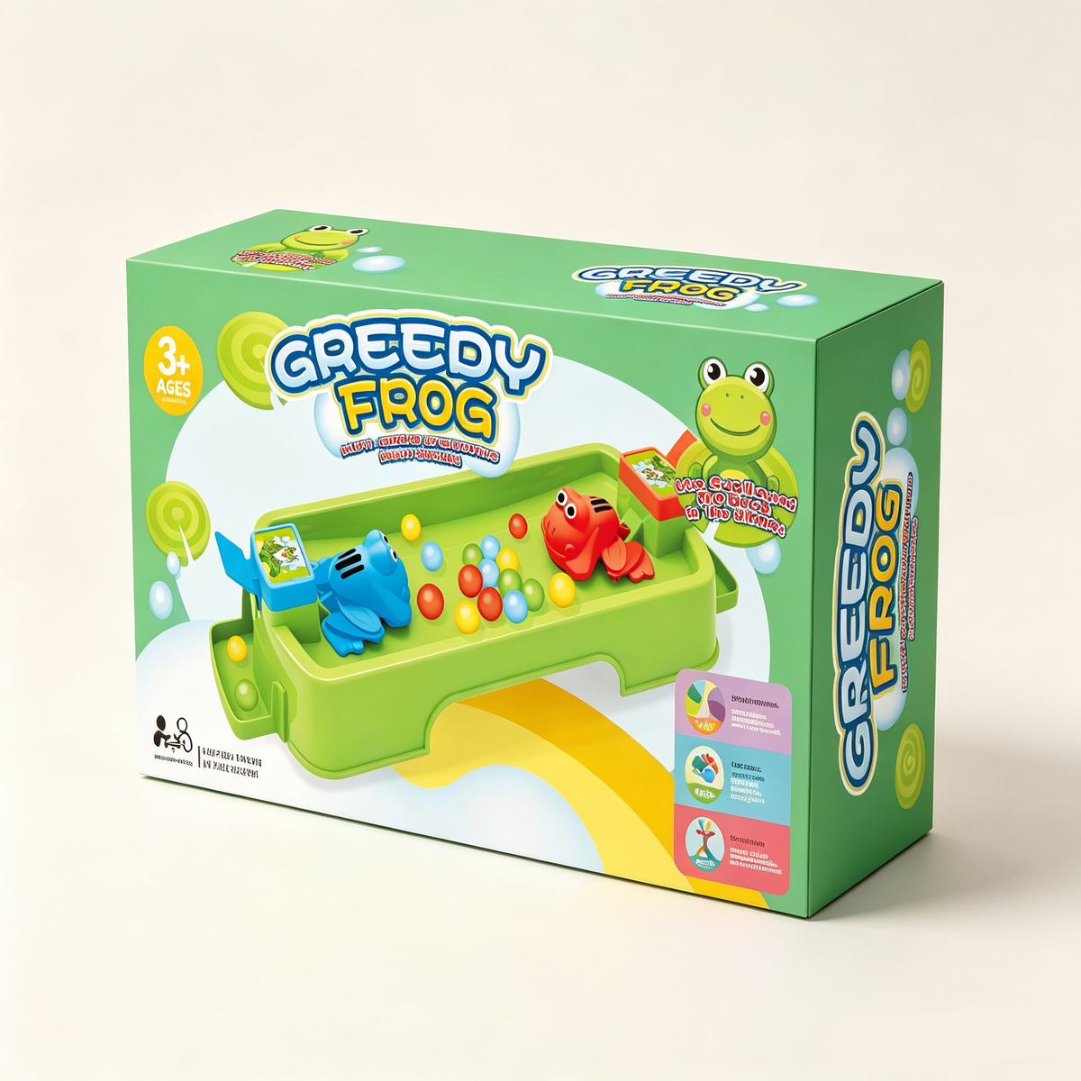 Hungry Frog Feeding Game for Kids – 2 or 4 Player Family Tabletop Challenge Toy