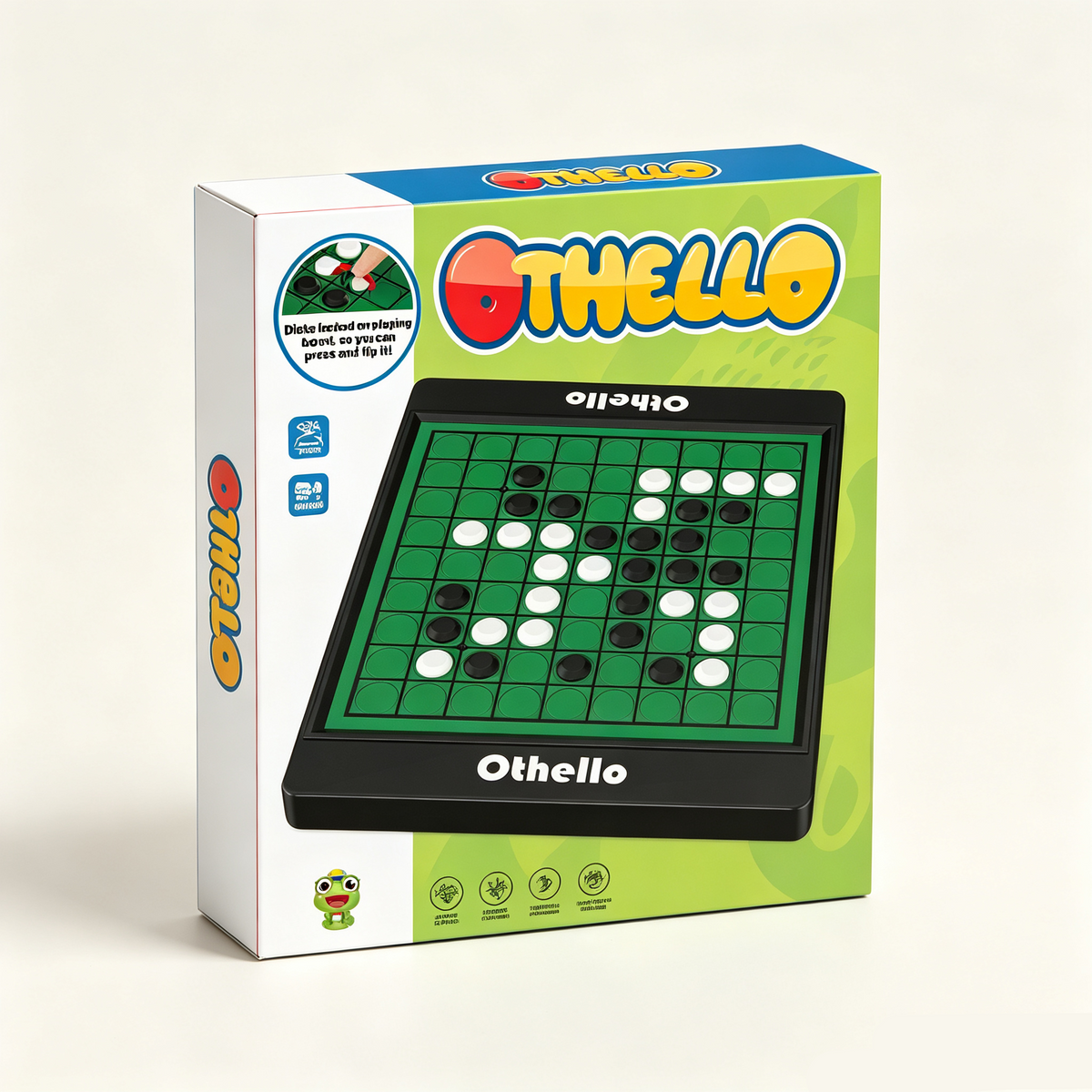 Portable Reversi Board Game – 2 Player Classic Strategy Game for Kids, Family & Travel