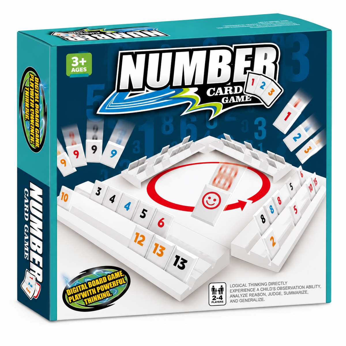 Number Tile Strategy Game for Kids & Families – Logic Thinking Rummy-Style Tabletop Game