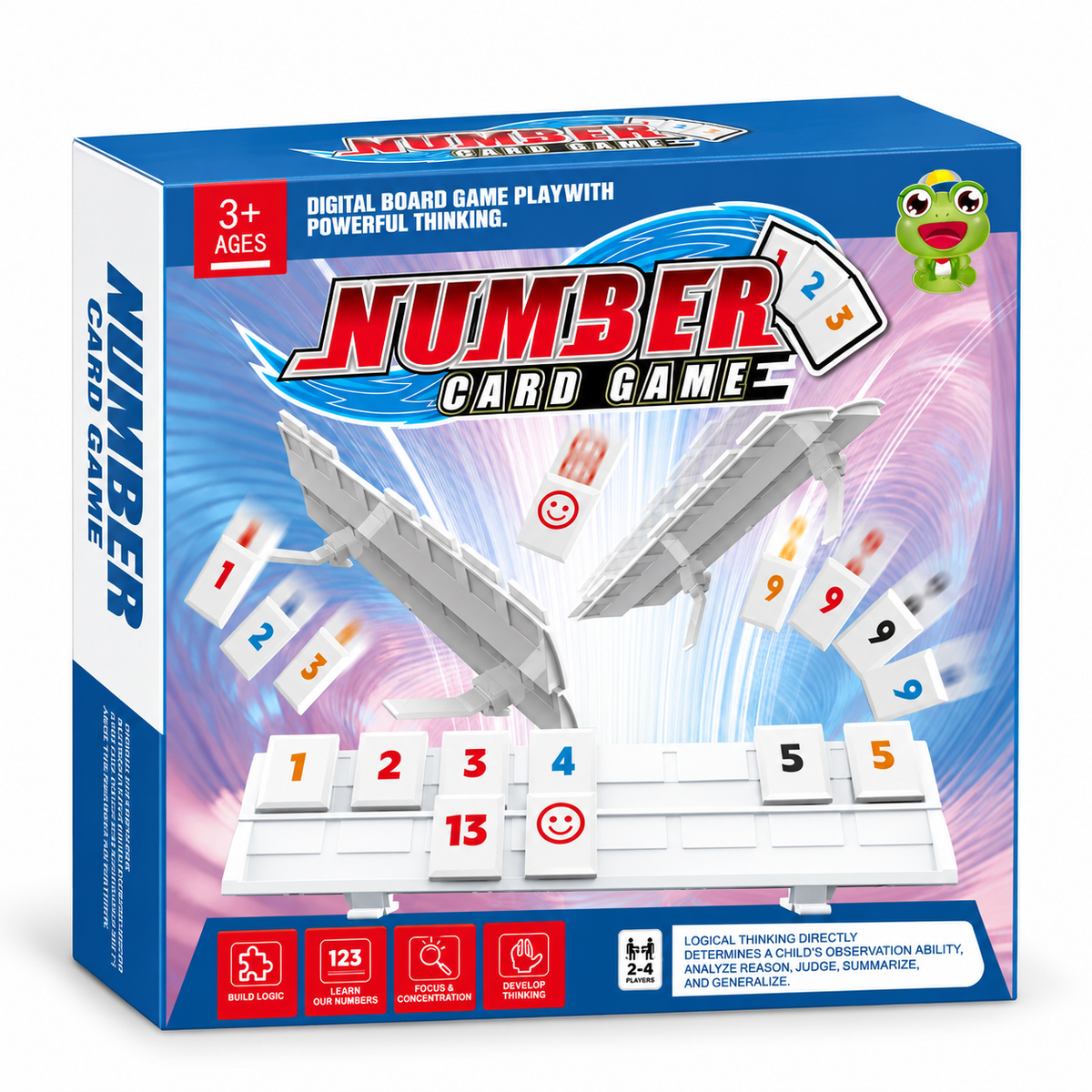 Number Tile Strategy Game with Racks – Family Logic & Math Thinking Tabletop Game