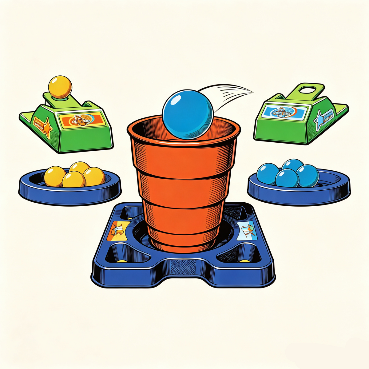 Kids Ball Toss Challenge Game – Hand-Eye Coordination & Parent-Child Interactive Tabletop Toy