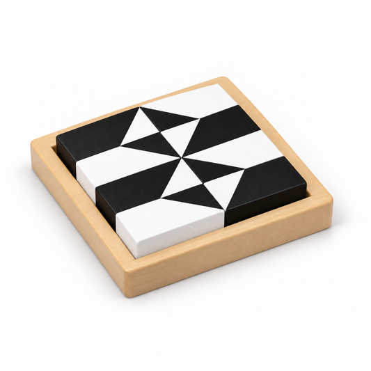 Hidden Blocks Puzzle Game for Kids – Black & White Spatial Reasoning & Logic Building Toy