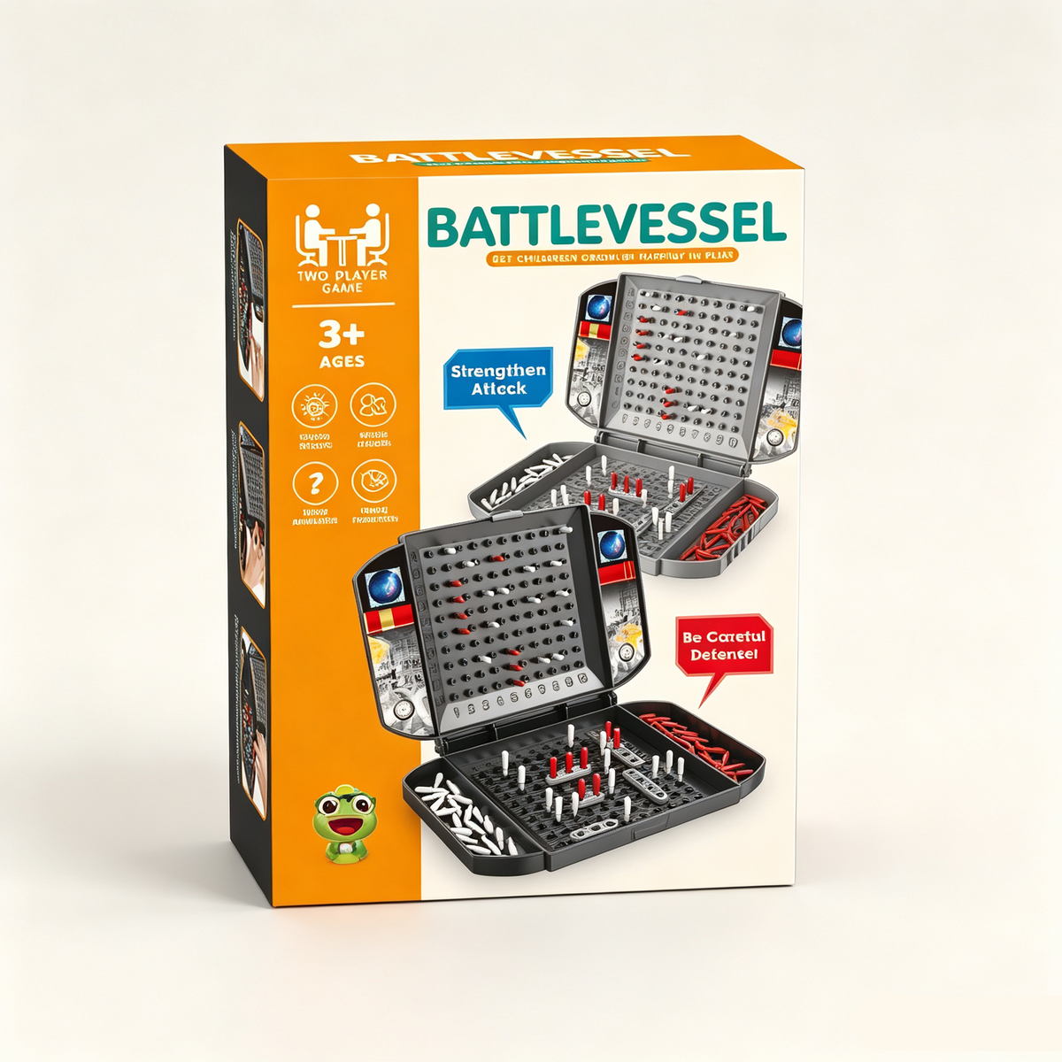 Battleship Strategy Board Game for Kids – 2 Player Naval Battle Logic & Family Game