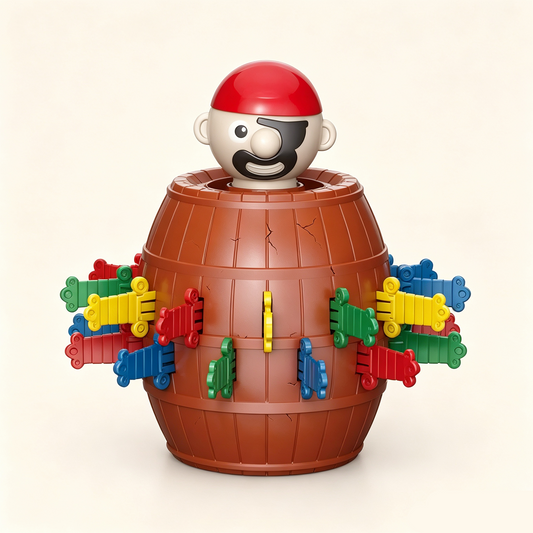 Pirate Barrel Pop-Up Game for Kids – Multiplayer Sword Stabbing Surprise Family Tabletop Toy