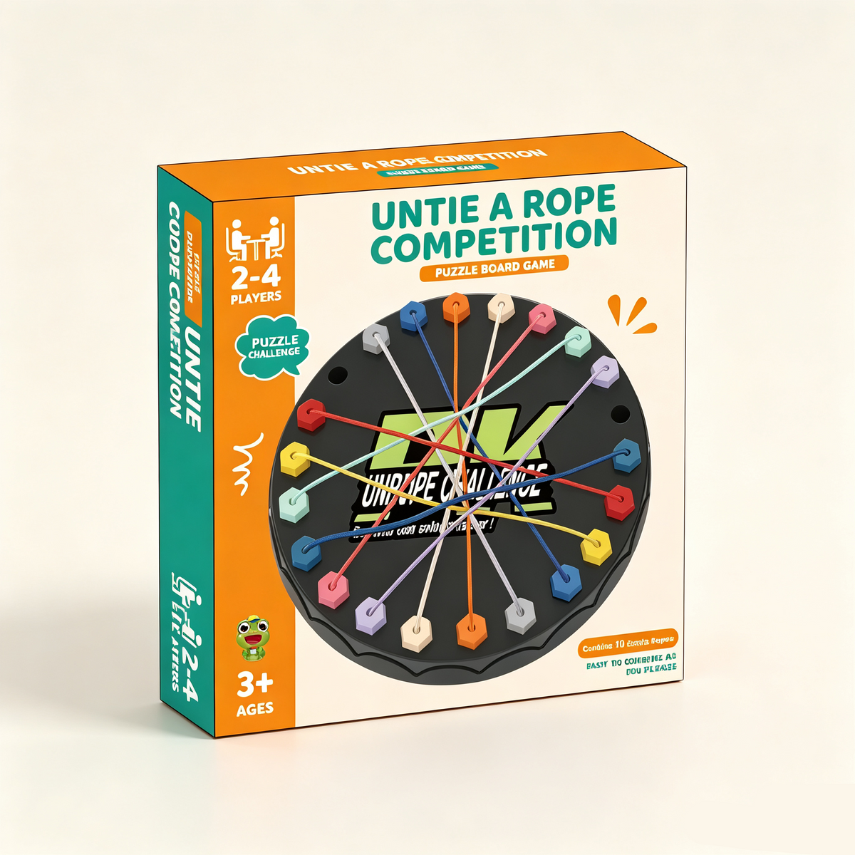 Rope Untying Challenge Game for Kids – 2–4 Player Logic Puzzle & Focus Training Toy