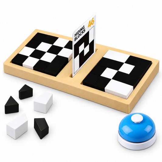 2-Player Hidden Blocks Puzzle Battle – 3D Spatial Reasoning & Logic Building Game for Kids