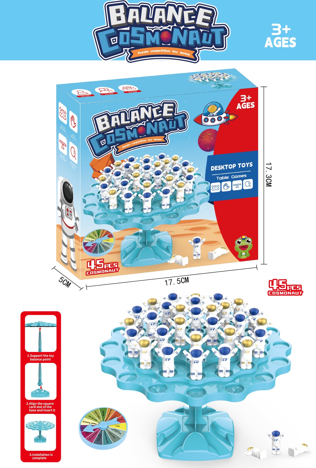 Astronaut Balance Tree Game for Kids – Space-Themed Logic & Fine Motor Tabletop Challenge