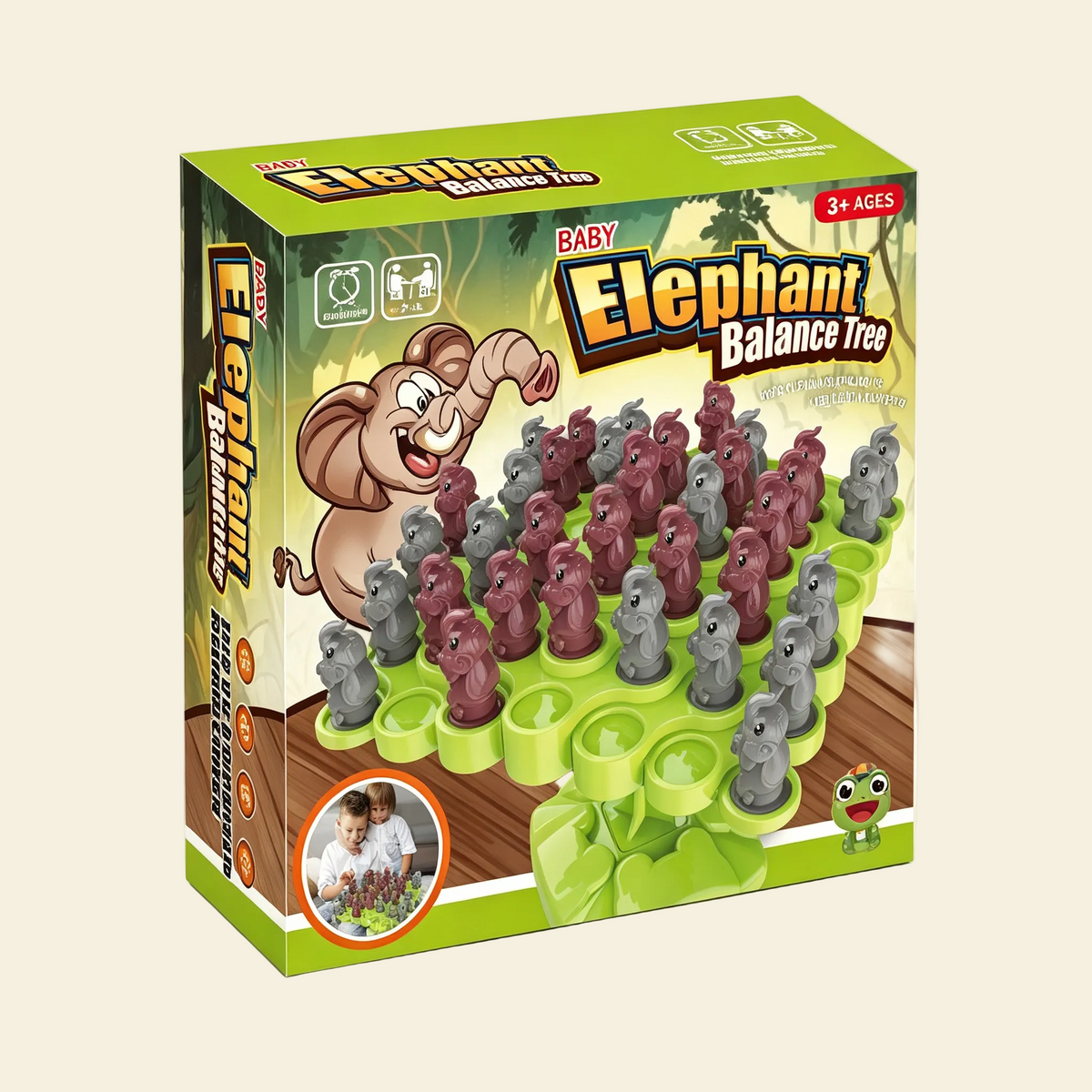 Elephant Balance Tree Game for Kids – Fine Motor & Logic Tabletop Challenge Toy