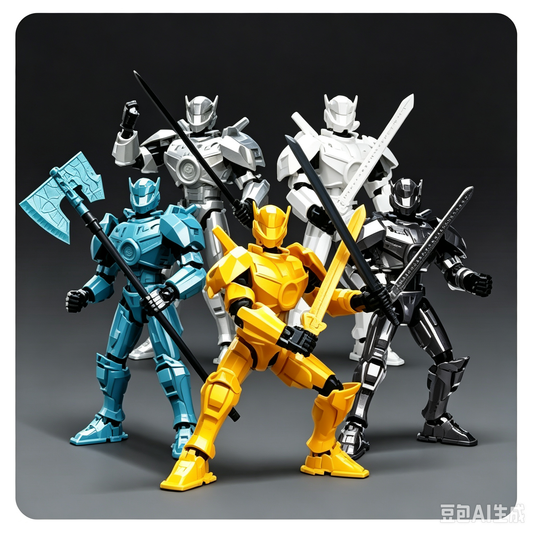 Swift Ranger Multi-Joint Movable Assembly Mecha Figure, DIY Puzzle Model Kit, Posable Deformable Robot Action Figure, Collectible Toy Gift for Boys