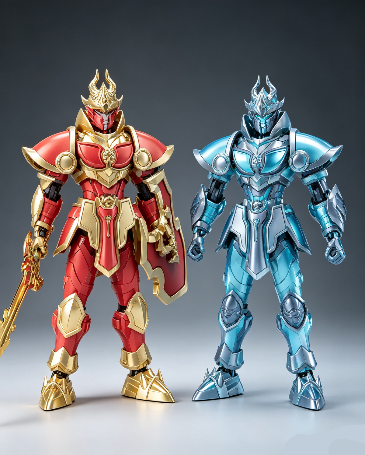 Knight Blaze Multi-Joint Movable Assembly Mecha Figure, DIY Puzzle Model Kit, Posable Deformable Robot Action Figure, Collectible Toy Gift for Boys