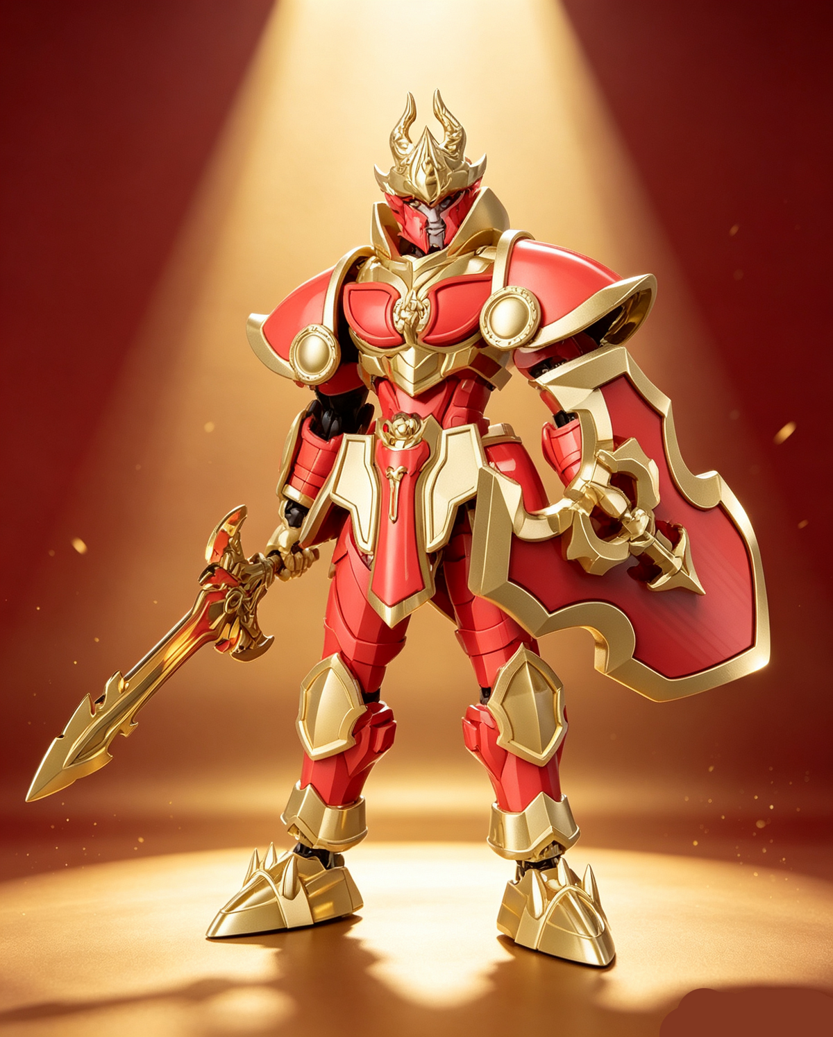 Knight Blaze Multi-Joint Movable Assembly Mecha Figure, DIY Puzzle Model Kit, Posable Deformable Robot Action Figure, Collectible Toy Gift for Boys